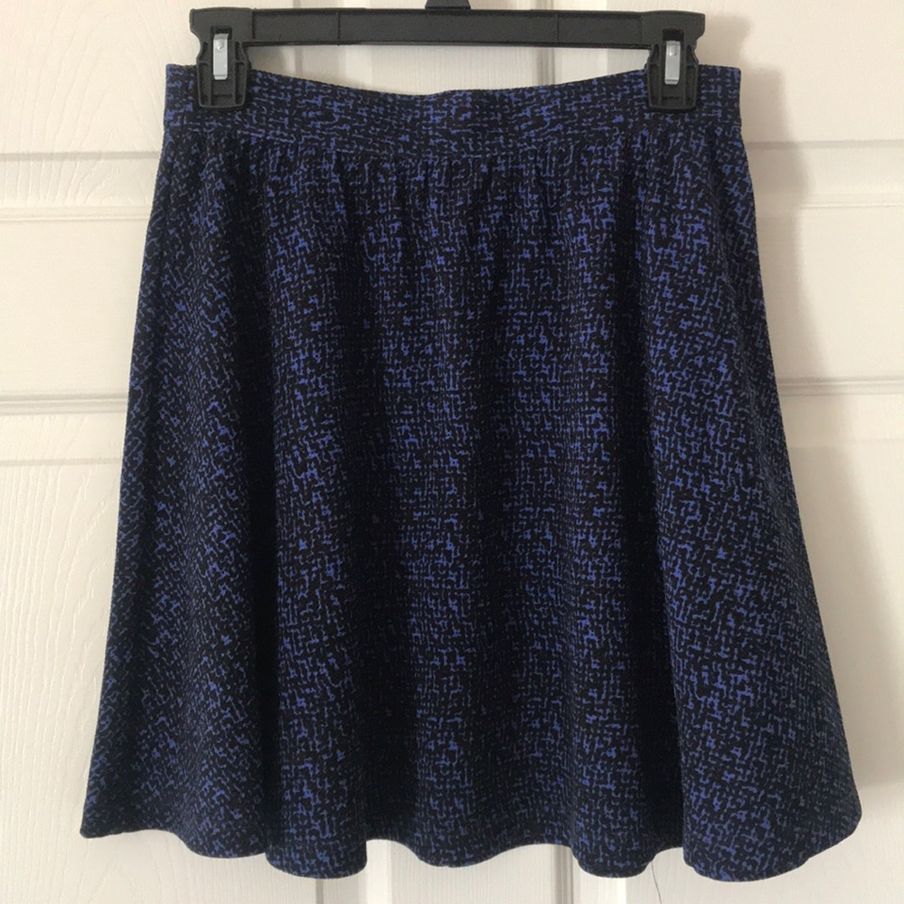 Blue and black skater skirt